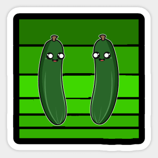 Retro Cucumber Sticker